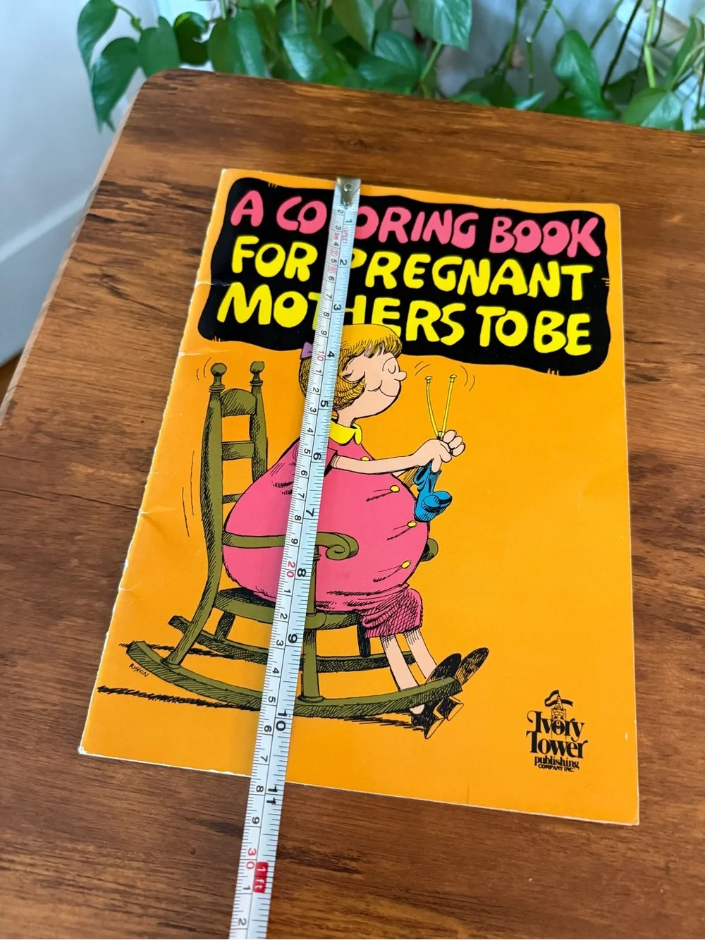 Pink & Yellow Coloring Book for Pregnant Mothers to Be vintage ivory tower